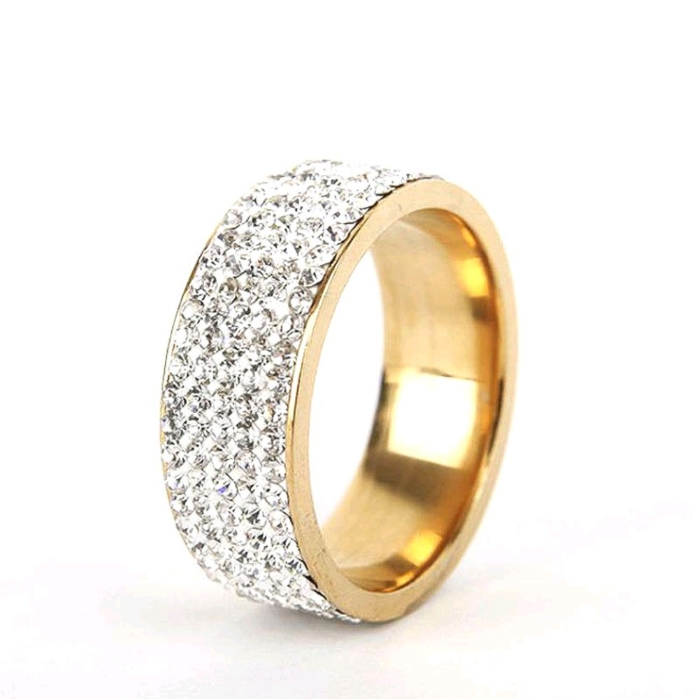 Stainless Steel Iced Out Pinky Ring